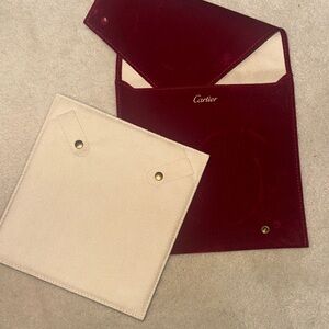 Cartier Beige and Red Necklace Travel Holder